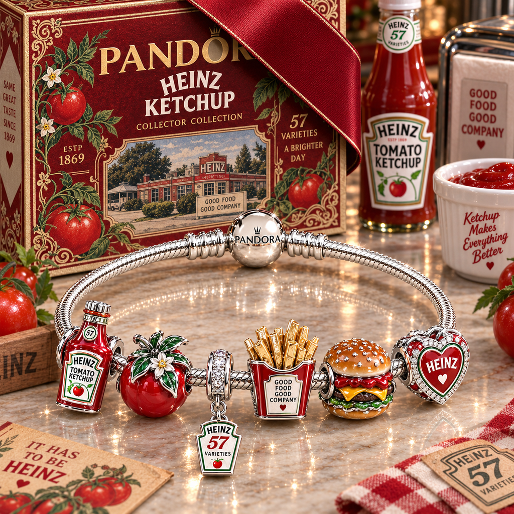 HZT Silver Charm Bracelet Set NTTB