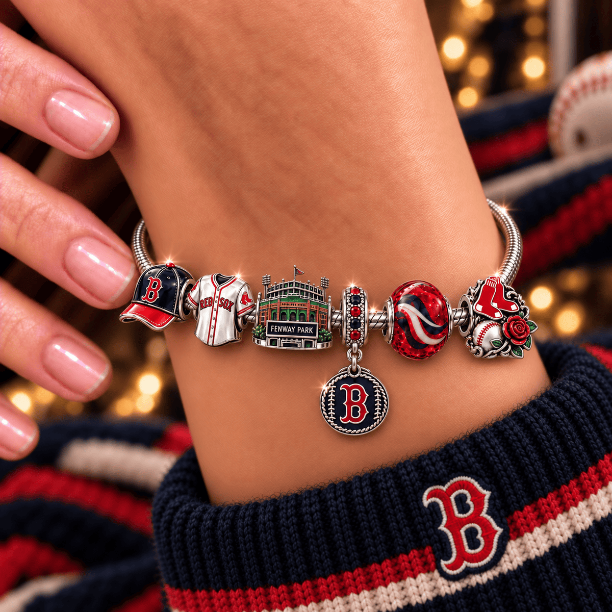 BRX Silver Charm Bracelet Set NHVH