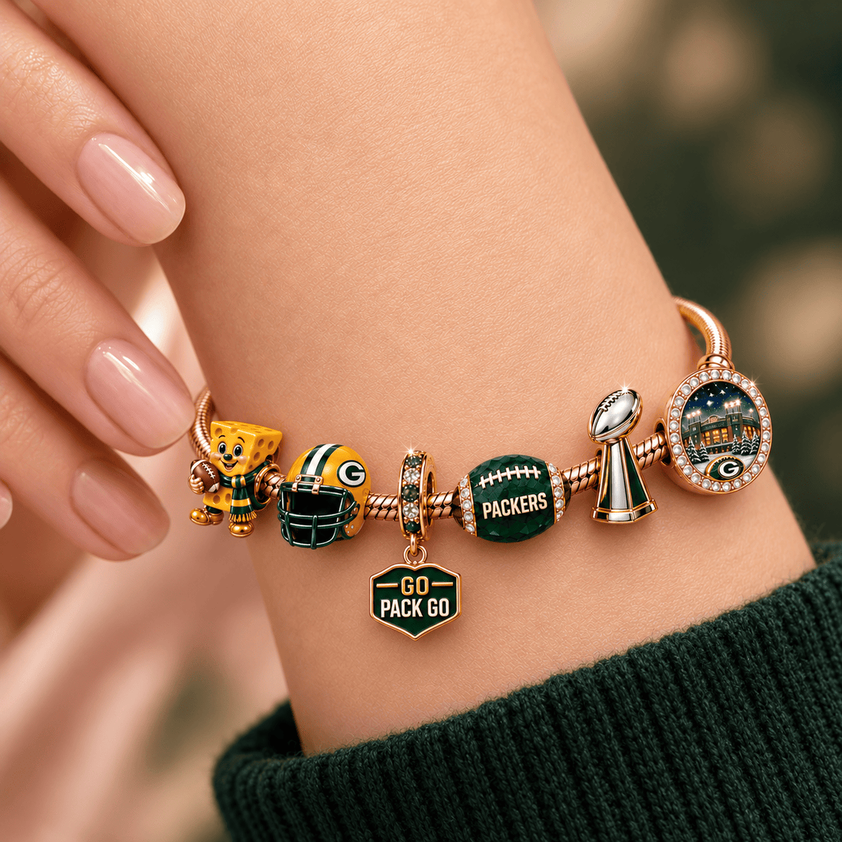 GBP Rose Gold Charm Bracelet Set TMH