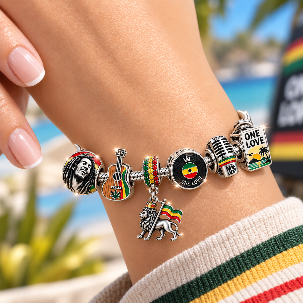 BML Silver Charm Bracelet Set BMD