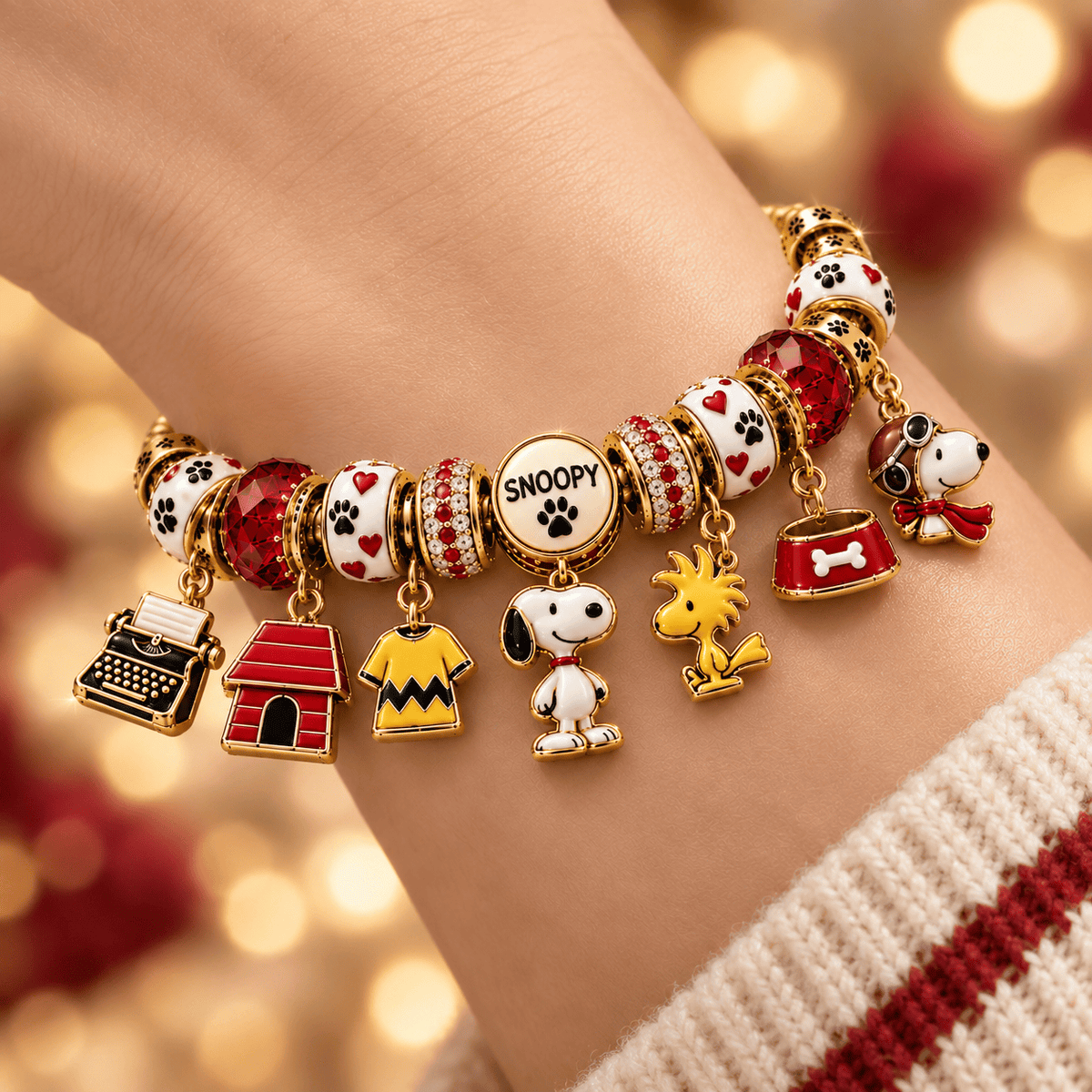 SPNY Gold Charm Bracelet Set NHVH