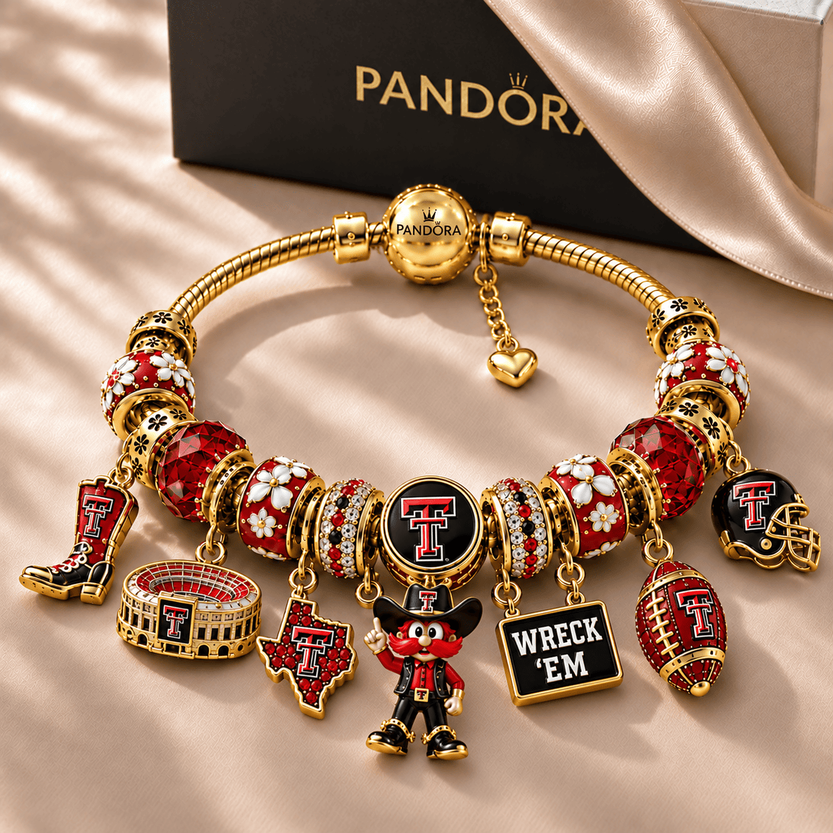 TTRR Gold Charm Bracelet Set NHVH