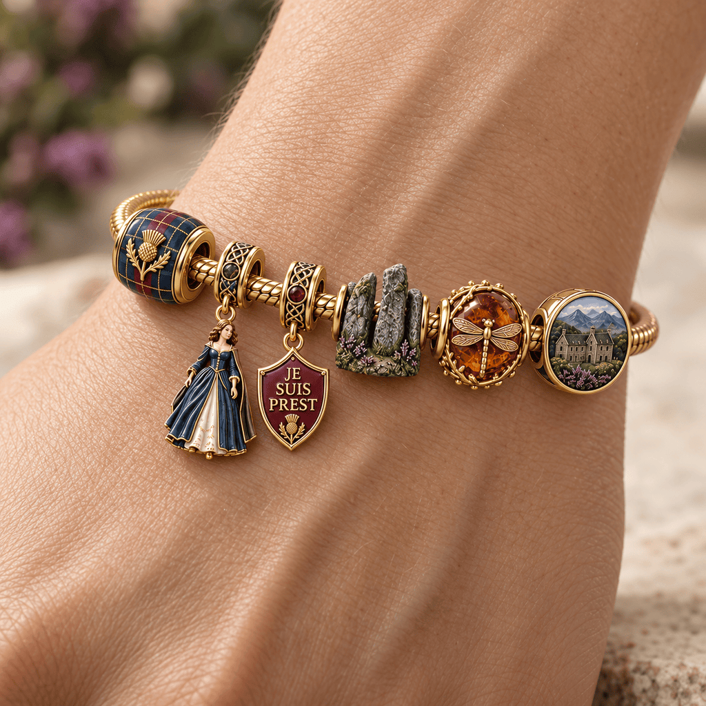 OLD Gold Charm Bracelet Set HQH
