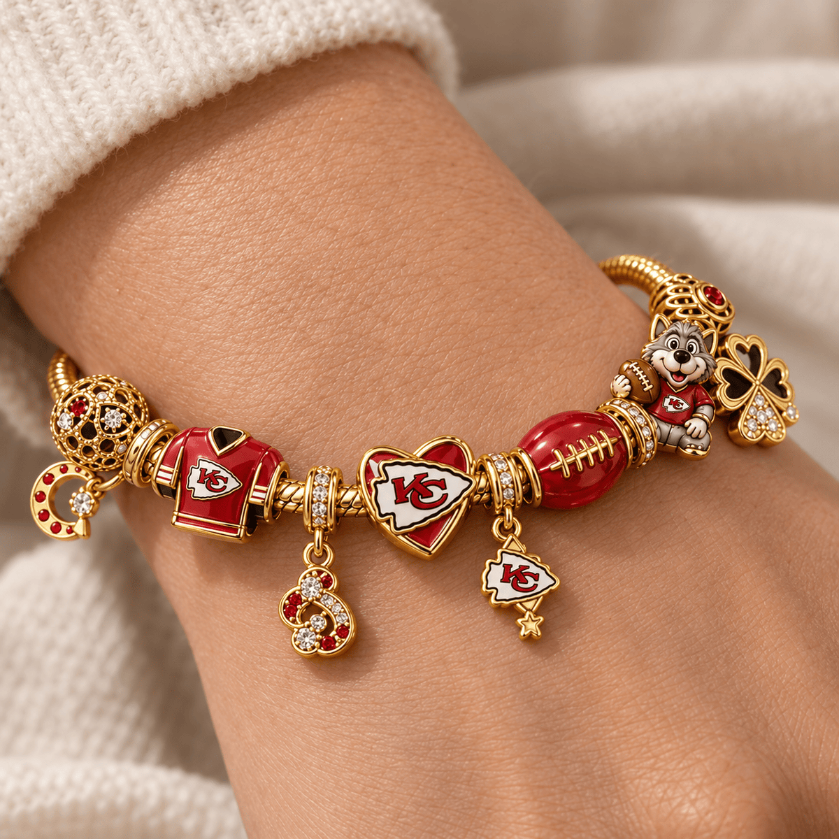 KCC Gold Charm Bracelet Set PTKL