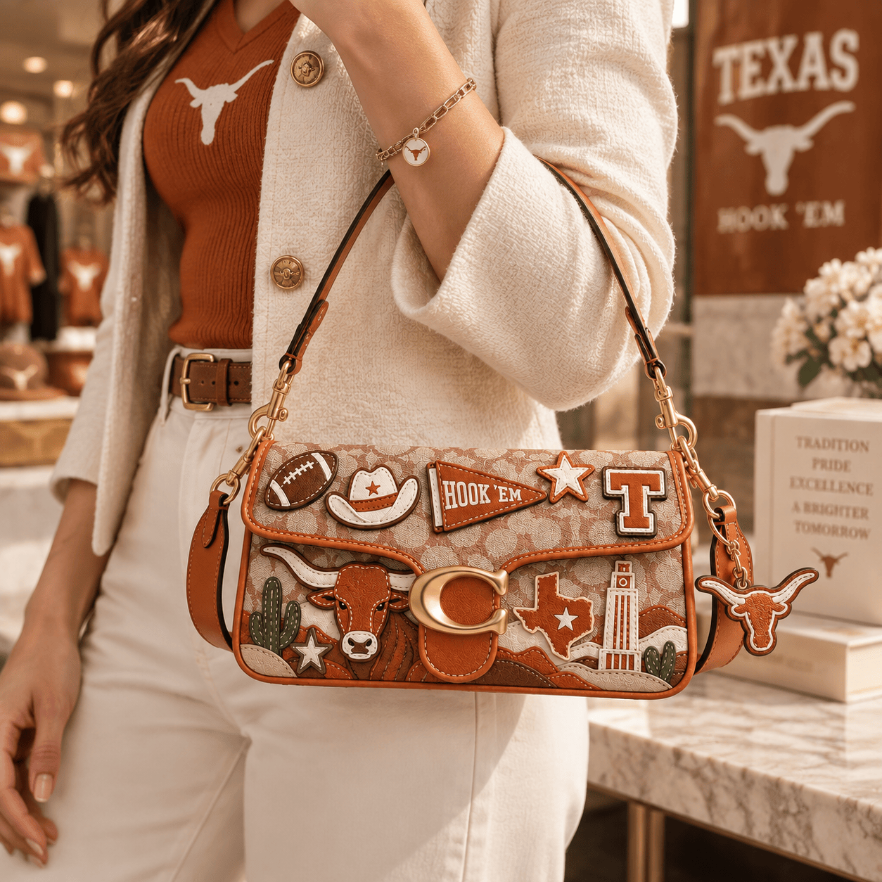 Premium TLS Coach Shoulder Cross With Charm NPL