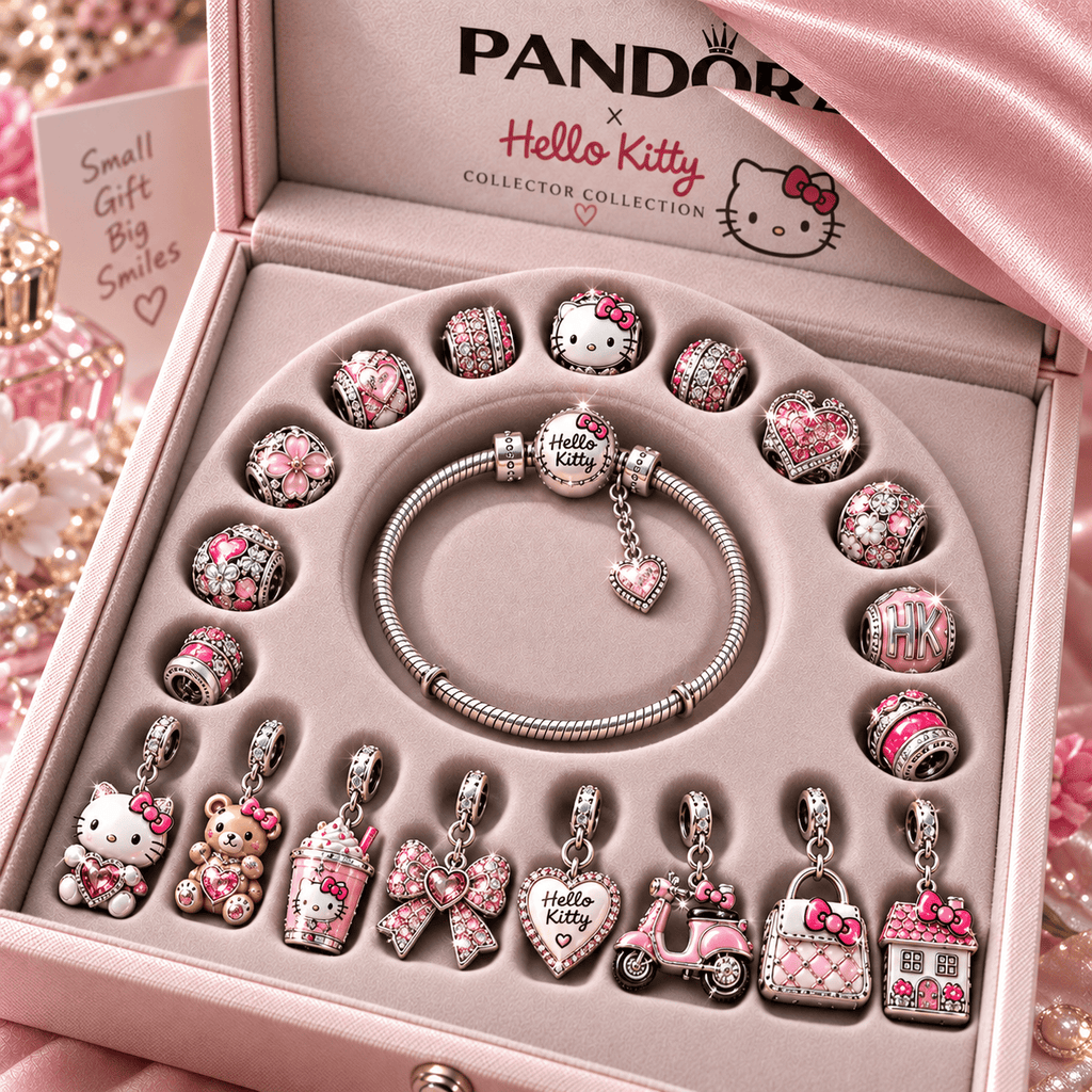 HLKT Silver Charm Bracelet Set NTTB