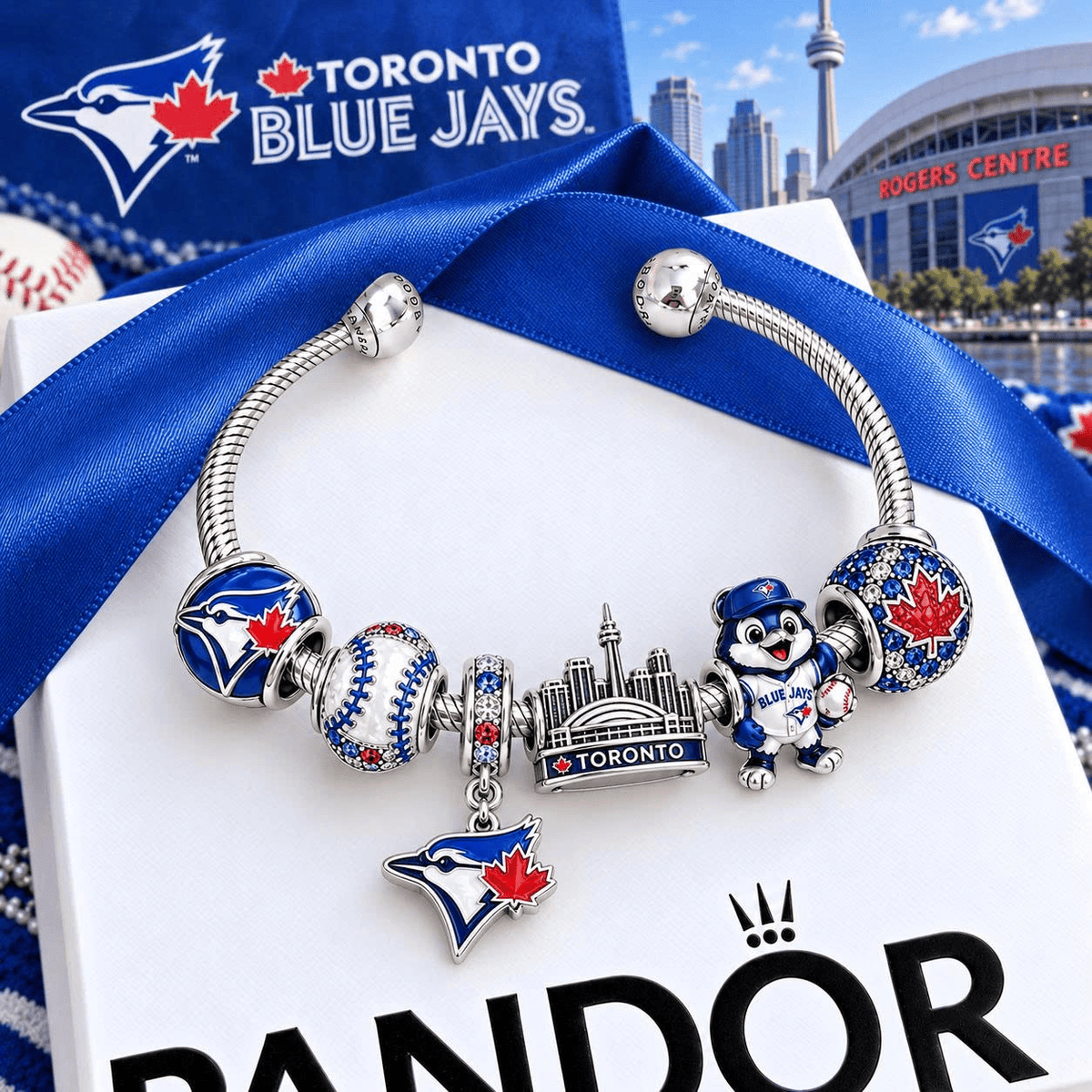 TBJ Silver Charm Bracelet Set VTH